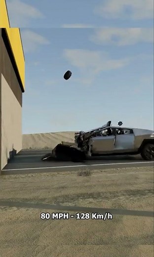 Tesla #Cybertruck crash test footage has been leaked. 👀💥