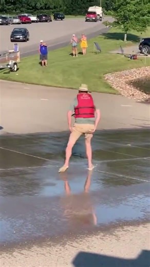 Why didnt he run to the porta potty if he has to go so bad.