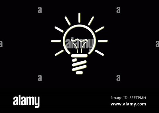 Bulb inspiration idea and creative concept symbol with glitch noise effect. Abstract icon error screen style looped and seamless animation Stock Video Footage - Alamy
