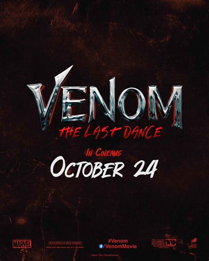 Venom returns for one final ride. In cinemas October 24. 🎬 | Sony Pictures