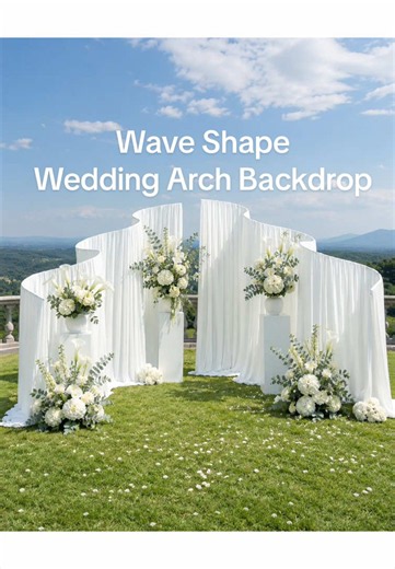 Wave Backdrop give you most stunning outdoor Wedding Setup#eventplanner #partyideas #wedding #partydecor #backdrop