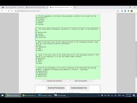 How to create a multiple choice test for Blackboard using test generator