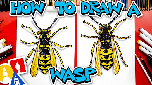 How To Draw A Realistic Wasp - Art For Kids Hub -