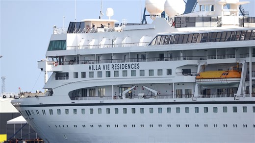 3-year cruise stuck in harbor months after it was scheduled to set sail