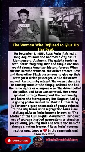 She Refused to Stand... and Changed America Forever 🇺🇸 #RosaParks