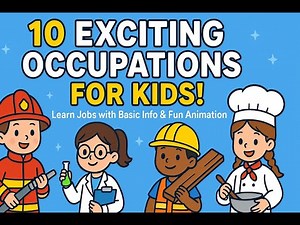 10 Exciting Occupations for Kids! | Learn Jobs with Basic Info & Fun Animation
