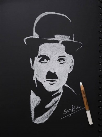 Charlie Chaplin ❤️ White on black paper drawing #charliechaplin Charlie Chaplin #art #artist #artwork #drawing #love #photography #digitalart #instagood #painting #artistsoninstagram #illustration #design #photooftheday #fashion #arte #instagram #sketch #beautiful #like #nature #artoftheday #picoftheday #fanart #follow #photo #draw #music #style #contemporaryart | Artist Sankha Adhikari