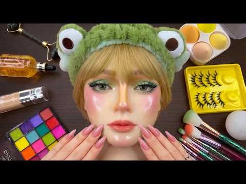 ASMR Makeup on Mannequin🎭 (No Talking)