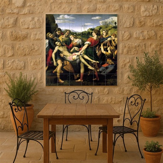 The Entombment of Christ Ceramic Tile Mural – Raphael Italian Renaissance Masterpiece Wall Art - Etsy