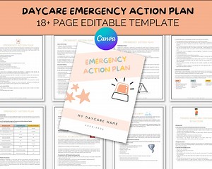 Daycare Emergency Action Plan, Daycare Forms, in Home Daycare Emergency Preparedness, Daycare Evacuation Plan, Childcare Contract - Etsy