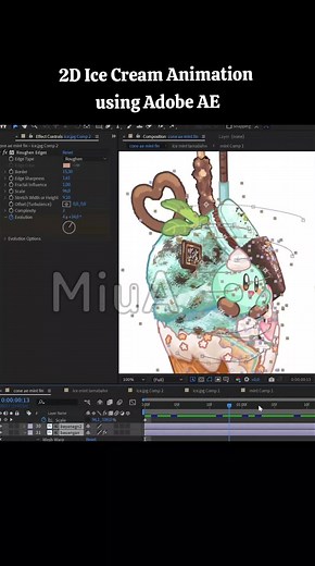 2D Ice Cream Animation using Adobe AE