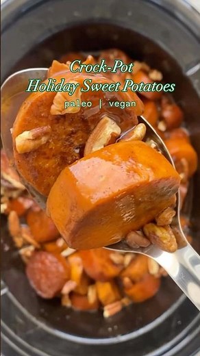 Slow Cooker Crockpot Sweet Potatoes #slowcooker #crockpot #sidedish