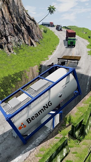 147K views · 726 reactions | Container Truck, Log Truck, Bus vs Ramp Pit | DriveRush | Facebook