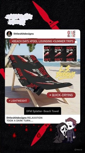 DFM Splatter Beach Towel | This Summer… Don’t Follow Me