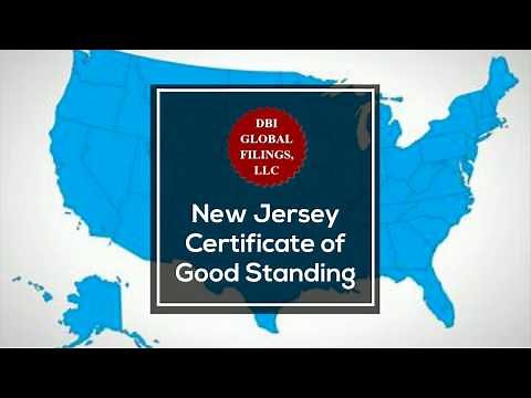 NJ Certificate of Good Standing | New Jersey Certificate of Good Standing | DBI Global Filings, LLC