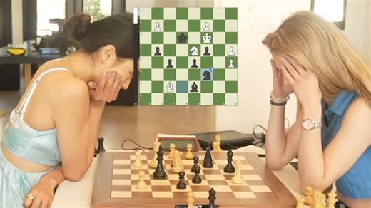 She had one minute left and chose violence on the chessboard