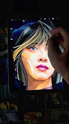 Vector Portrait Magic in Seconds – Procreate Tutorial #procreateart #shorts #procreate