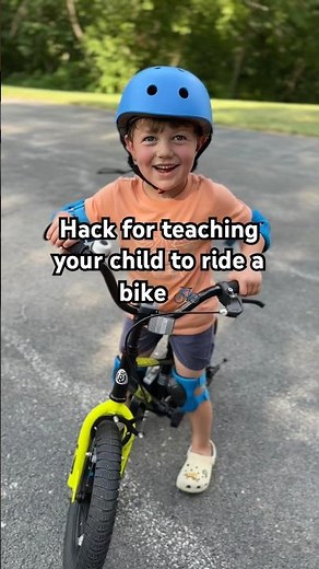 Hack for Teaching Your Child to Ride a Bike! 🚲 #momhacks #momlife #bike #bikeriding