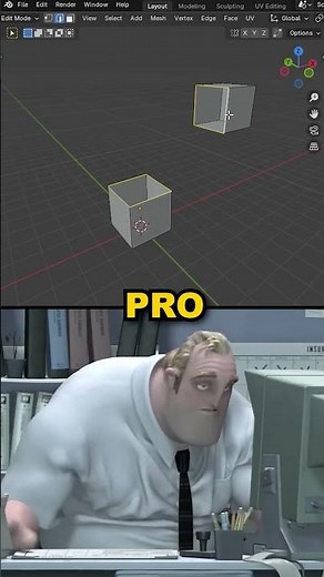Beginner vs Pro no Blender — Você consegue ver a diferença? 👀⚡ #shorts