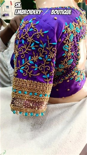 Semi Bridal Aari Work Blouse Designs no #aariwork #trending #shorts
