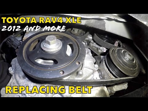 Toyota RAV4 2009 to 2017 serpentine belt change FULL GUIDE and belt part number