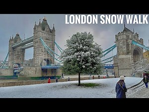 It’s Snowing in London | After Snowfall in London Tower Bridge Dec 2022 | London Snow Walk [4K HDR]