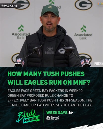How many Tush Pushes will the Eagles run against the Packers on Monday night? | NBC Sports Philadelphia