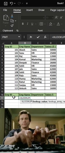 Vlookup se Smart Xlookup 😱 Function #excel #excelformula #shorts