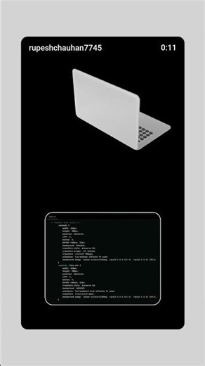 laptop in animation in css smooth desktop