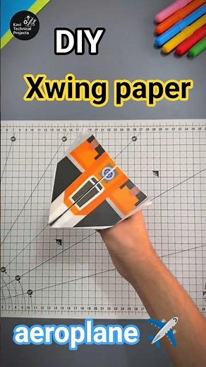 How to Make a X-Wing Paper Airplane 🤩 | Star Wars Style Paper Plane Tutorial | #diy #shorts #origami