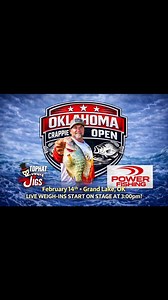 🎣🔥 OKLAHOMA CRAPPIE OPEN 🔥🎣 It’s going down on Grand Lake! Some of the best crappie anglers around are lining up, and the fish are gonna tell the story 💪🐟 📅 February 14th 📍 Grand Lake – Oklahoma 🎤 LIVE weigh-ins start on stage at 3:00 PM! Come out, bring the family, support the anglers, and see some absolute slabs hit the scales! Huge shoutout to our sponsors TopHat Jigs & Power Fishing for backing another awesome event 🙌 👉 Don’t miss it. Big fish. Big stage. Big energy. #OklahomaCrap
