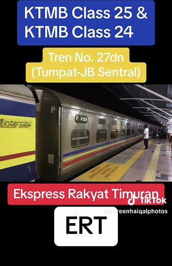 🚂🚂📸KTMB Class 25 (25102 P. Besar) & KTMB Class 24 (24104 Mat Salleh)📸🚂🚂 Tren No. 27dn (Tumpat-JB Sentral) 🚂🚂Ekspress Rakyat Timuran (ERT)📸🚂 🗓:- 01/05/2024 🗺:- Stesen Keretapi Wakaf Bharu