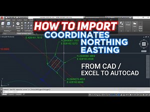 HOW TO IMPORT NORTHING EASTING COORDINATES FROM CAD EXCEL TO AUTOCAD |SURVEY DATA NEED MO MALAMAN TO