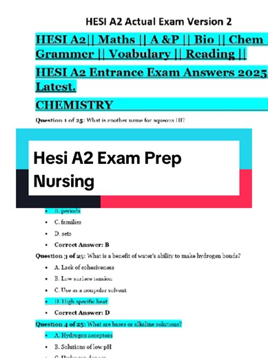 Hesi A2 Exam Prep Nursing #hesi #prenursing #hesiexam #hesia2help