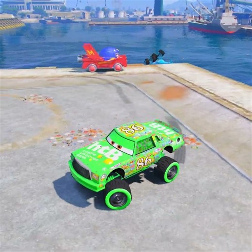 MONSTER CHICK HICKS vs TOW MATER!! 💀 #toyota #lamborghini #nissan #automobile #cars