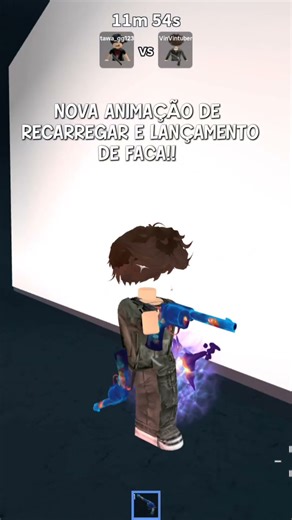 NOVA ANIMAÇÃO DE RECARREGAR E LANÇAMENTO DE FACA! ✨️ - Testing Server mm2 (Roblox) #shorts