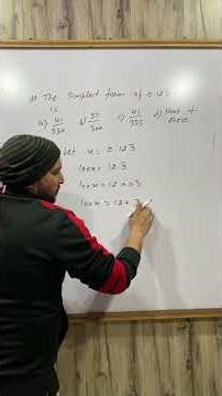 The simplest form of decimal expansion ??