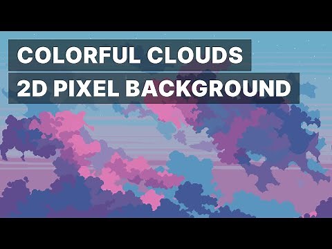 Colorful Clouds Free Pixel Art Background