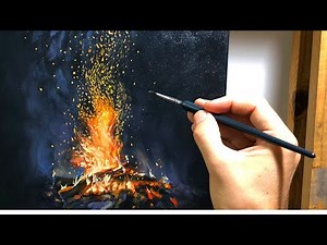HOW TO PAINT FIRE using OIL PAINTS #art #painting #oilpainting