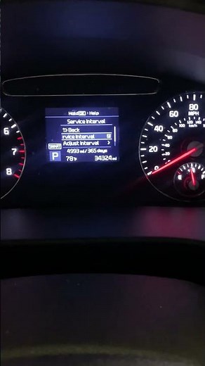 How to reset oil life / service interval light on a 2020 Kia Sorento