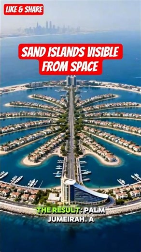 Sand Islands Visible from Space 🌍#Dubai #PalmJumeirah #EngineeringMarvel #Megastructures #shorts