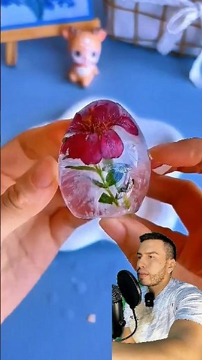 The eggshell hack for making decorative floral ice at home