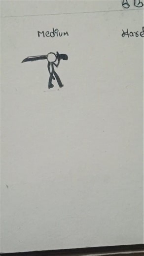 How to draw stickman 3 Way ✏️ Easy medium Hard