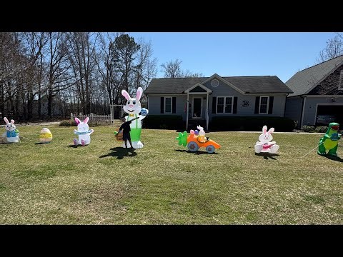 EASTER Inflatables - Our 2025 Display #gemmy #easter2025 #inflatable #airblowninflatables #bunny