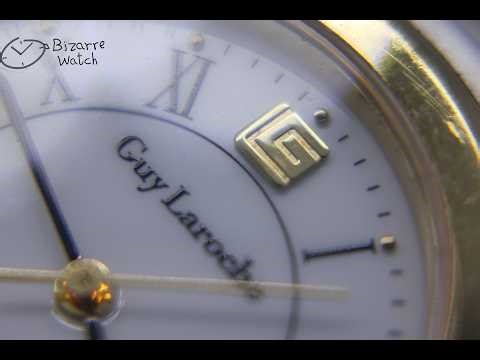 For Sale: Vintage Goldplated Guy La Roche ETA 955.414 Stainless Steel Bracelet Watch