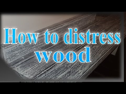 How to distress wood, distressed wood paint technique.