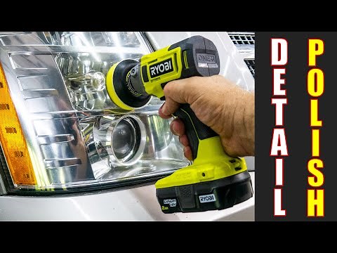 RYOBI PBF102 One+ 18V Detail Polisher Review [How To POLISH HEADLIGHTS]