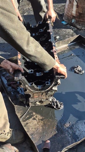 Sludge Cleaning from engine 🧽🪥 #automobile #mechanic