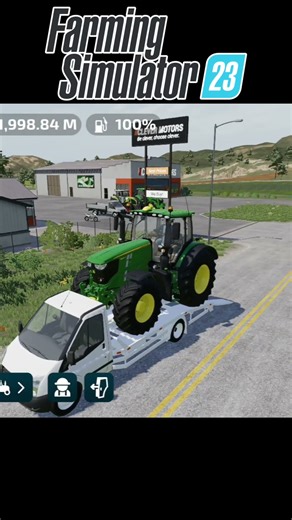 fs23 mods - John Deere 6r Load Rumbler Tow Car #4uboss #farming #shorts