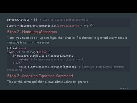 Creating a Discord.py Command to Block Bot Responses in Specific Channels